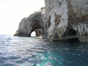 sea kayaking blue caves, zakynthos, ionian islands, greece